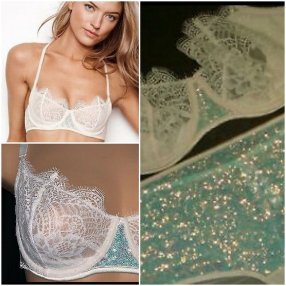 Nwt Victoria's Secret Bridal Sequin Bra 34/F - Picture 6 of 8